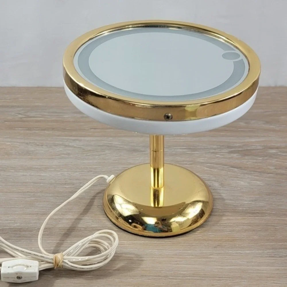 Underwriters Gold Vanity Mirror Lighted Makeup Desk Lamp UL Listed